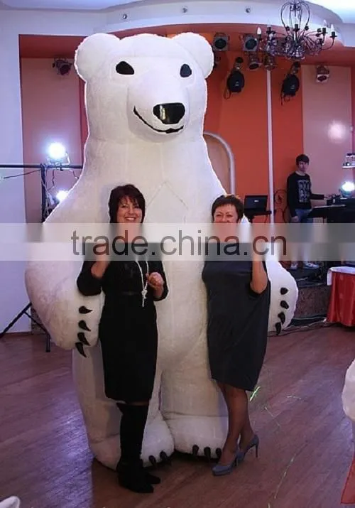 Inflatable White Bear Costume/ Inflatable Cartoon Mascot Costumes