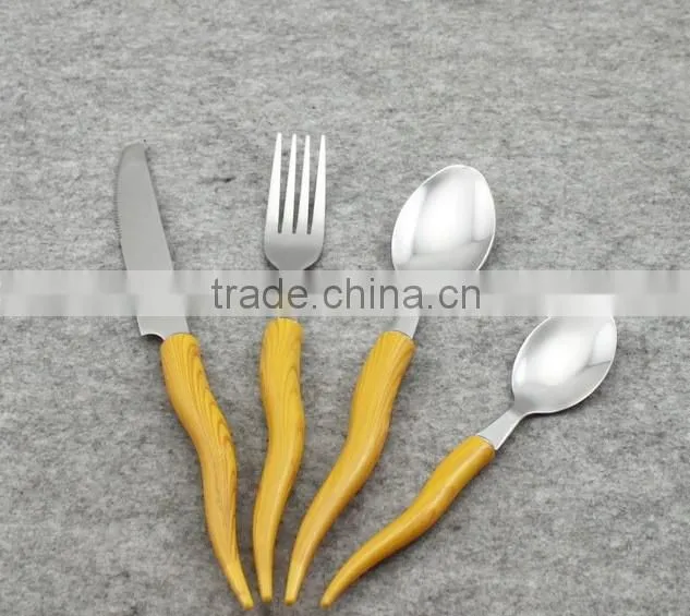 stainless steel cutlery with plastic handle