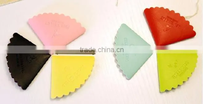 Wholesale Fan-shaped Protective Fancy PU Leather Bookmark for Gift