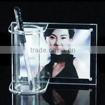 Morden and fashion acrylic colorful holes pen holder wholesale