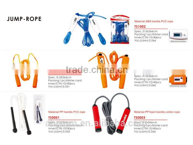 Jump Rope with PP handle,PVC rope