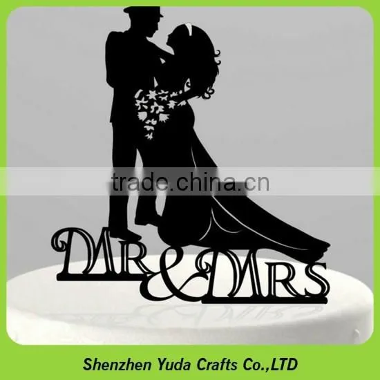 for like ever cake topper monogram/ yellow lucite anniversary decorational cake accessories