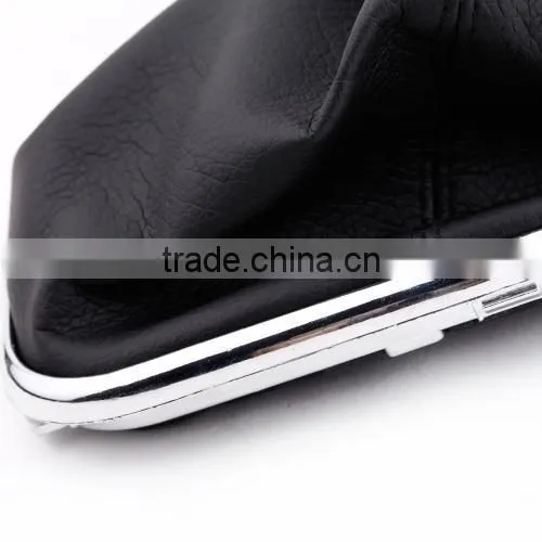 New 6 Speed Gear Shift Knob Gaitor Boot Black PU Leather
