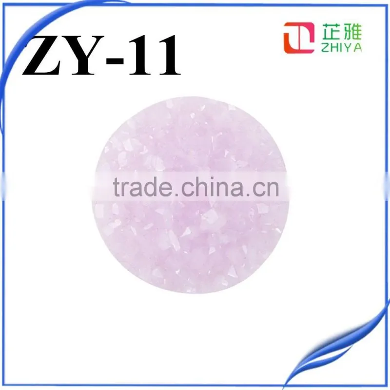 Wholesale 12mm natural druzy cabochon for Jewelry accessories