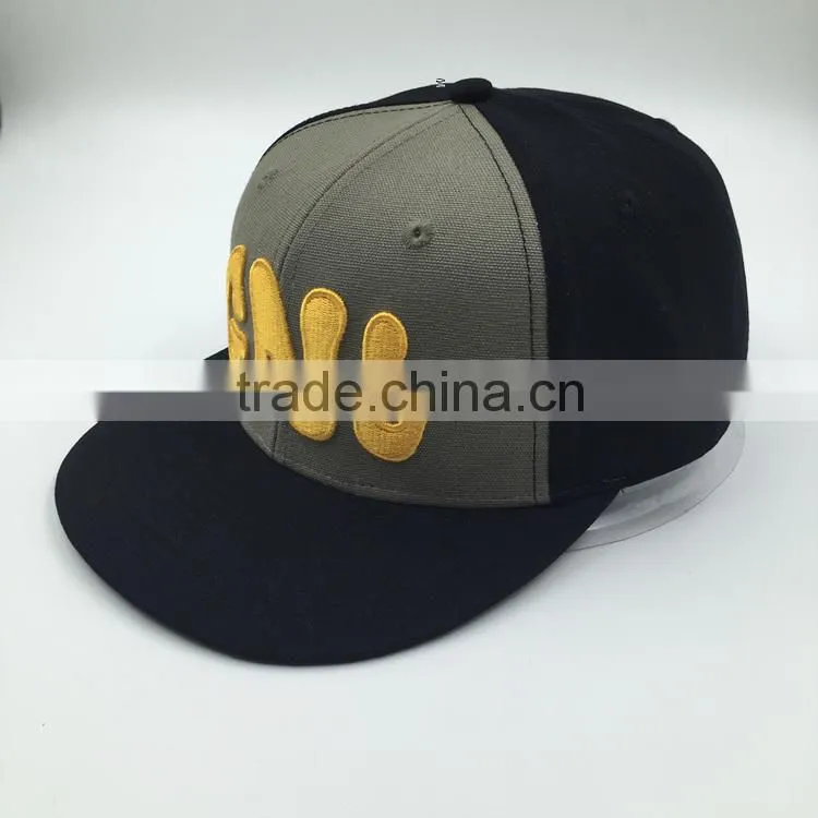 Customized Snapback Baseball Cap With Embroidered Logo
