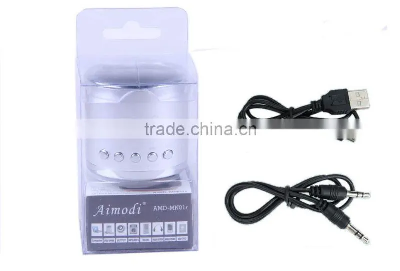 Portable mini speaker Micro TF card Line in audio input function FM audio