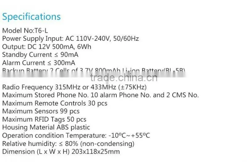 Smoke Fire Detectiron PSTN GSM Wireless Alarm System Support IOS Android APP Remote Control