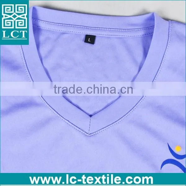 LCTN1785 cheap promotional V-neck 95% cotton 5% elastane t shirt