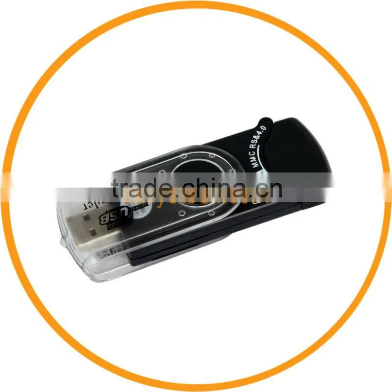 All in 1 USB 2.0 Phone SIM Card Cell+Mini Micro SD Memory Card Reader Black from Dailyetech
