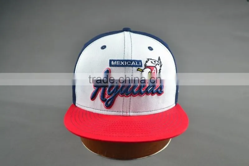 China factory custom 6-panel snapback caps with embroidery logo