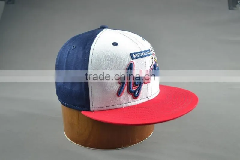 China factory custom 6-panel snapback caps with embroidery logo