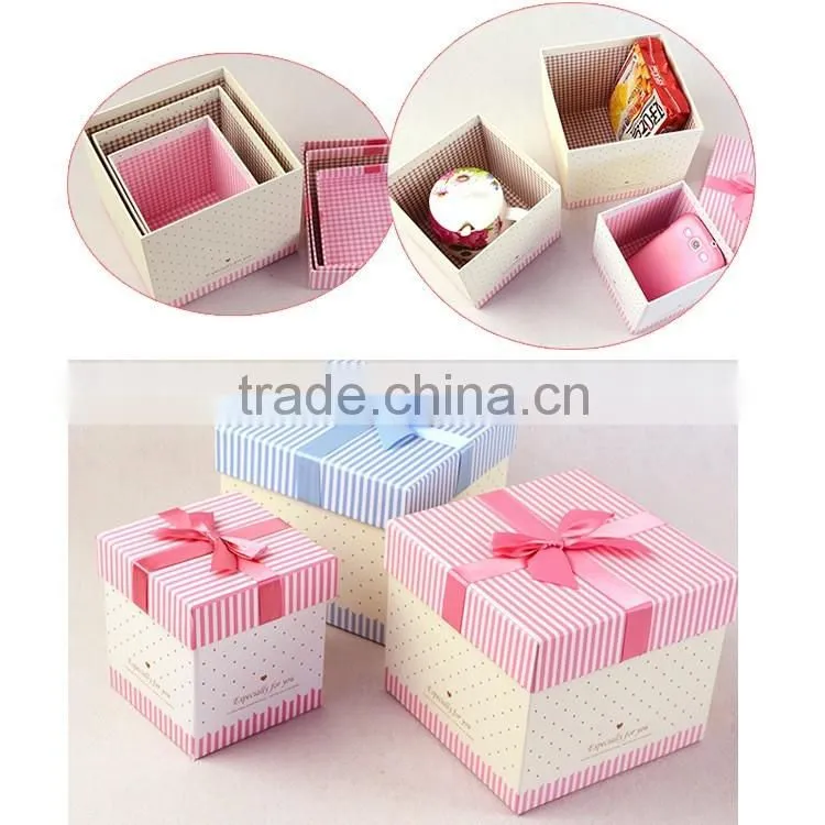OEM design style for square paper gift packaging box