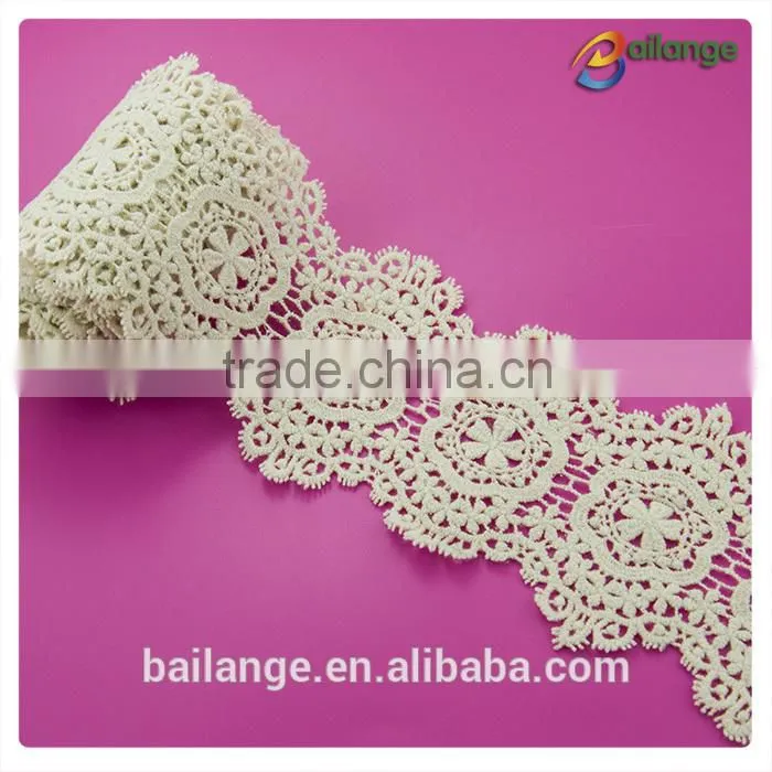 2016 luxurious dyeable factory supply fancy lace trim