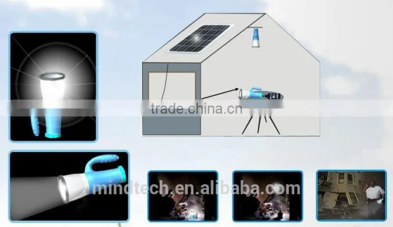 functional solar led emergency torch lighting with 300m Illuminating distance