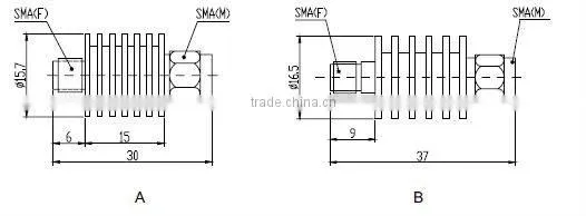 RF DC-26.5GHz SMA 5W Coaxial fixed attenuator