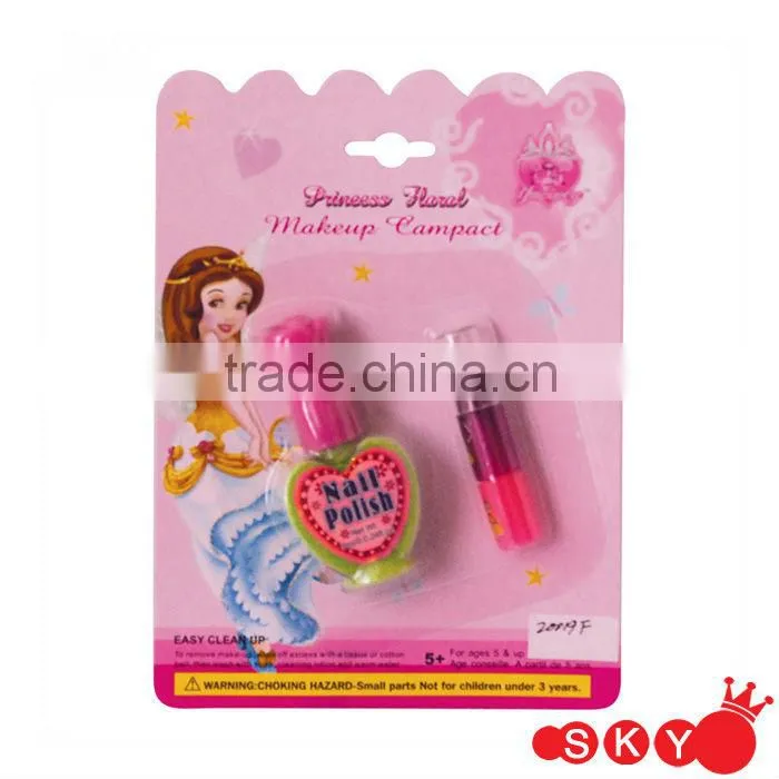 2014 HOT! Fashion kid nail polish and bright lipstick makeup