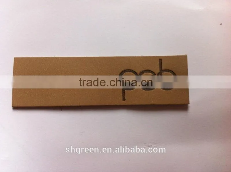 Washable leather jeans tags