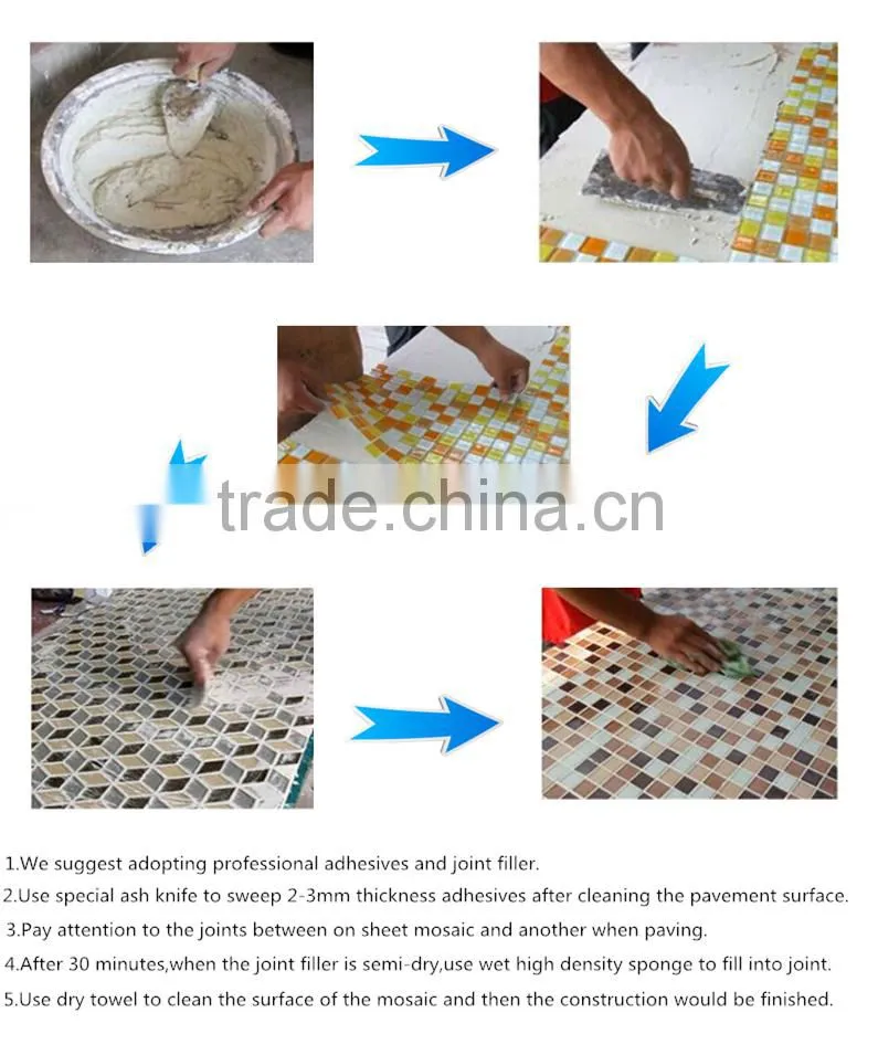 roman mosaic tile and ice crackle glass mosaic tile