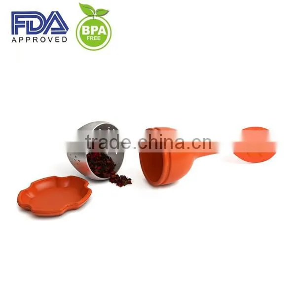 FDA Standard Silicone Loose Tea Leaf Strainer Herbal Spice Infuser Filter Diffuser