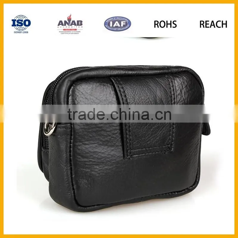 Leather Fanny Pack Pocket Travel Waist Belt Bag Cell Phone Holder