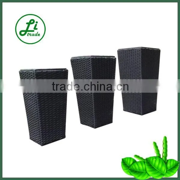 Plastic rattan handmade vertical garden planter