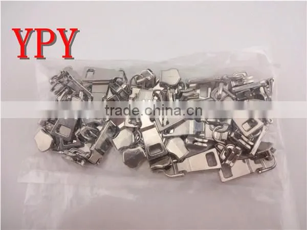8# metal slider with puller(in Silver)