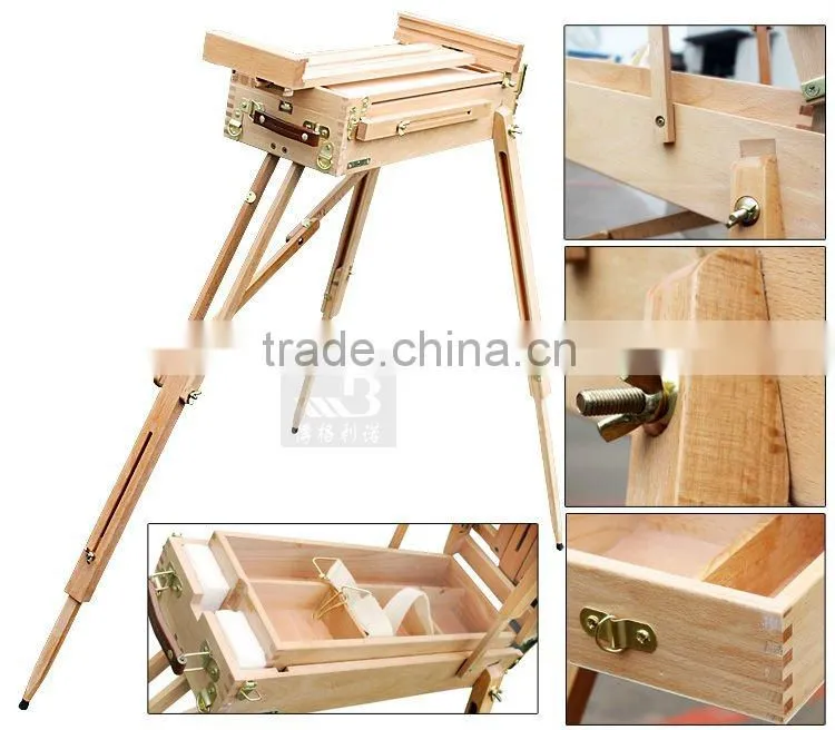 in stock 145cm three legs wooden sketch box easel lady easel box