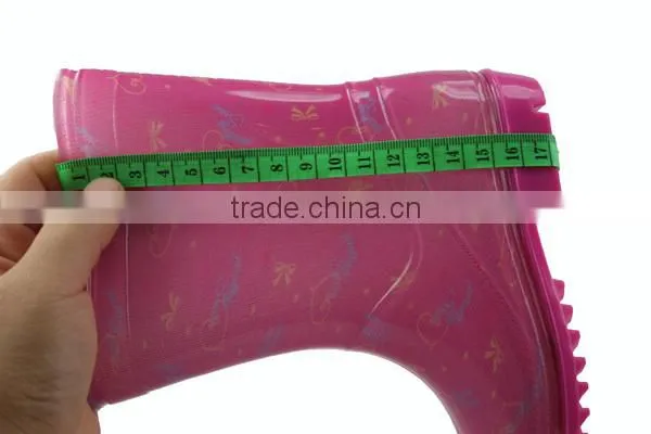 Pink color cheap PVC rain boots wholesale girls PVC boots