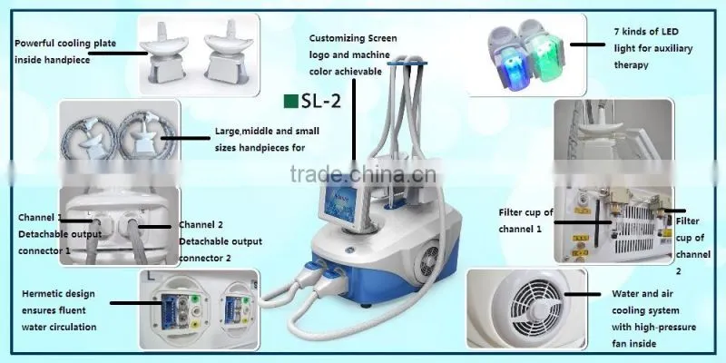Cool sculpture machine criolipolise cold zero cryo lipo laser machine SL-2