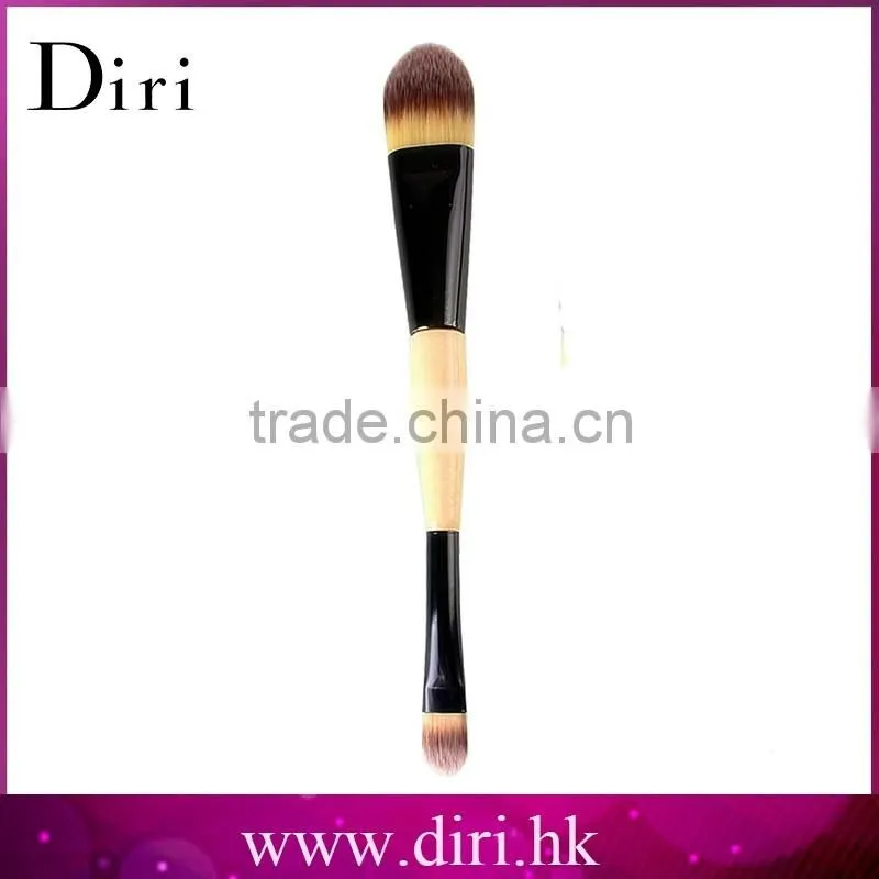 Double Sided Yellow Hair Long Handle Foundation Eye shadow Brush