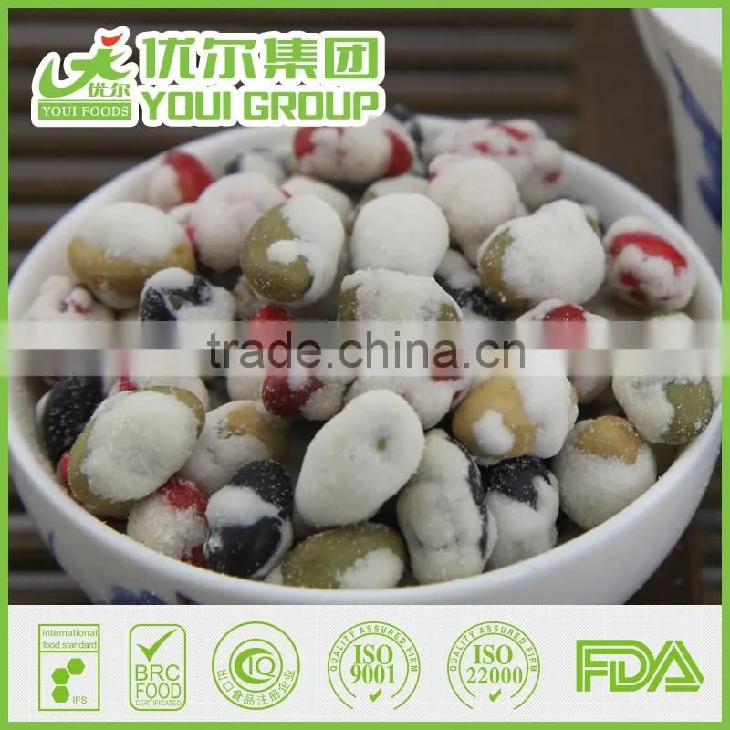 Grain Snack Food Salted Roasted Wasabi Flavor Coated Green Bean