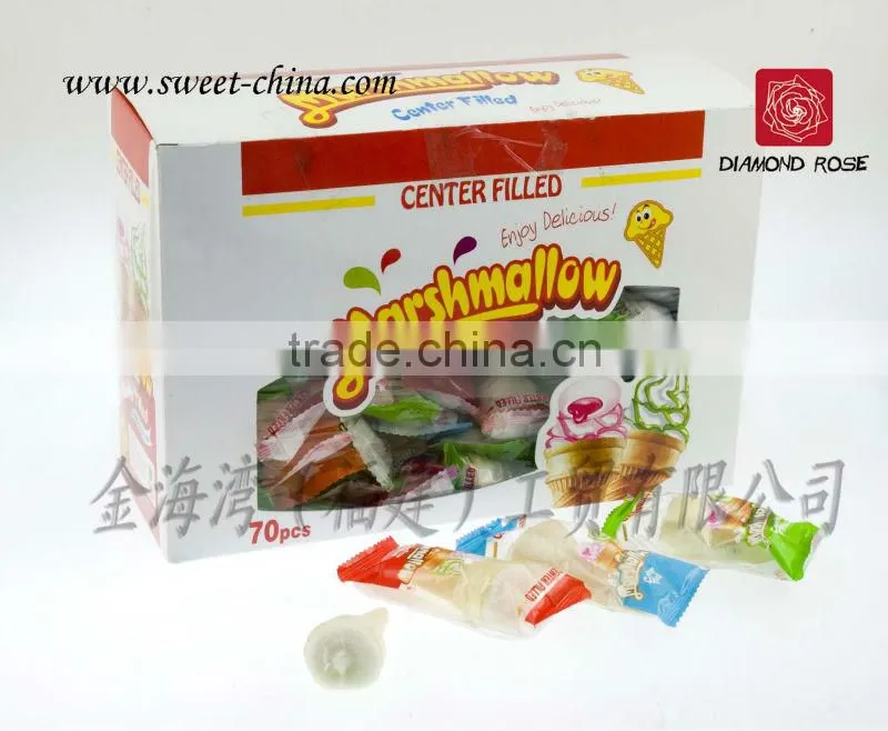 Marshmallows with jam filling