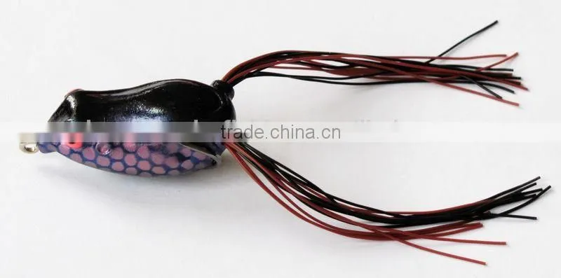 frog fishing lure with 2 sharp hooks