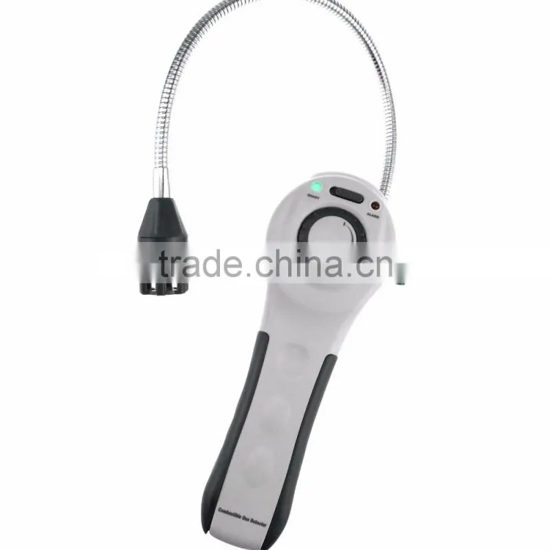 Combustible Gas Leak Detector with Built-in Sensor, Adjustable Sound Light Alarm Tester, Natural Gas