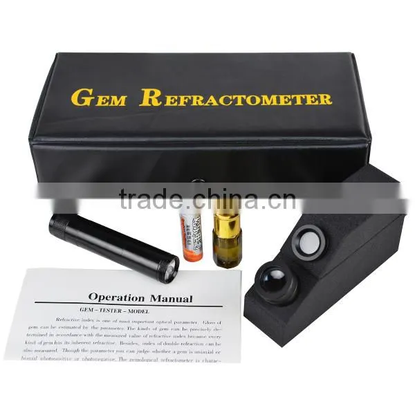 Gemology Gemstone Gemalogical Gem Refractometer w/ Monochromatic Light Filter + Polarizing Lens 1.30 ~ 1.81 RI Range