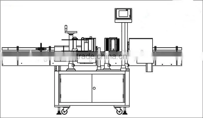 Semi automatic labeling machine of single side bottle labeling machine