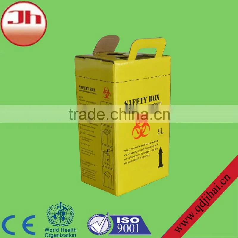 new product corrugated safety box,medical safety box for syringes