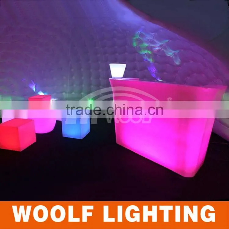 Popular plastic rechargeable 16 colors RGB waterproof led home chair bar stool