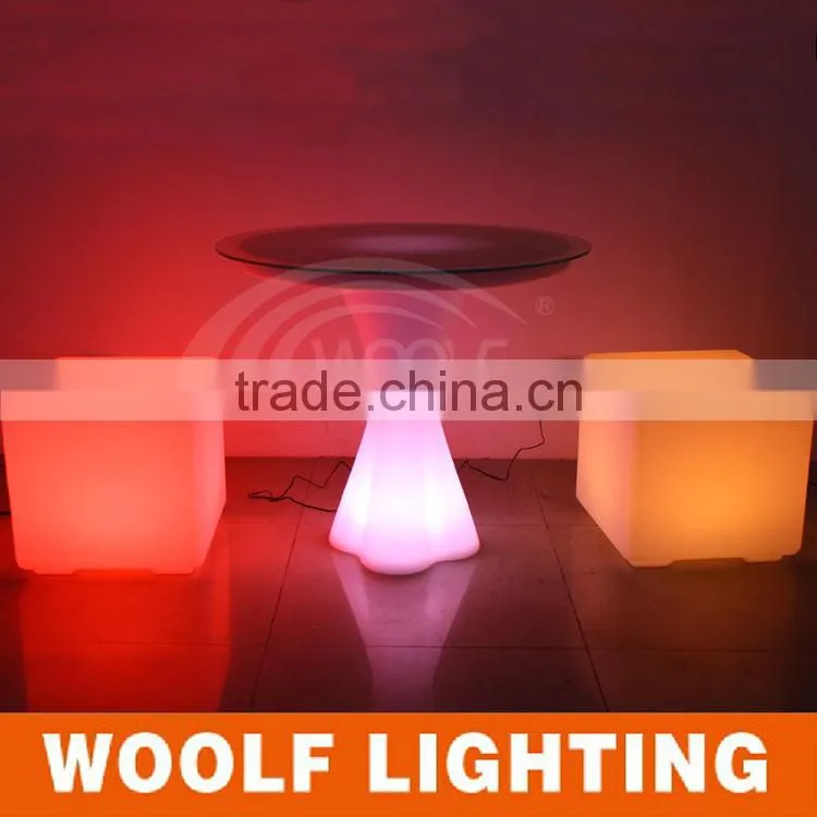 Super Modish Design Waterproof Lighting Up Living Room Bar Decorative LED Round Coffee Table Tea Table Dinner Table