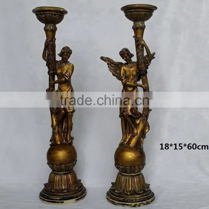 polyresin figurine arts polyresin candle holder