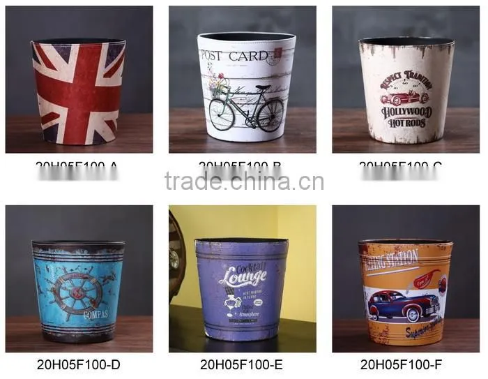 Inno-crea Home Office Waterproof Decorative Leather Trash Can