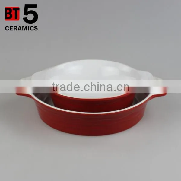BT5-SD08,09 stonware color oval gratin dish