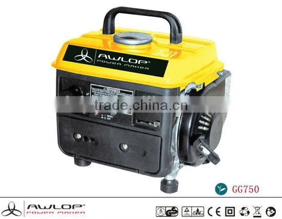 650W Portable Gasoline Generator With Recoil Starting System