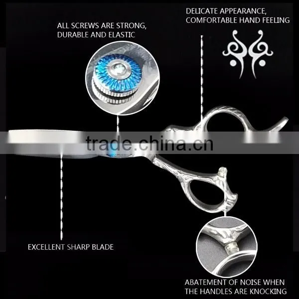 QJ-S12 Sword Blade Hair Scissors Professional Scisssors Set With Engraved Handle