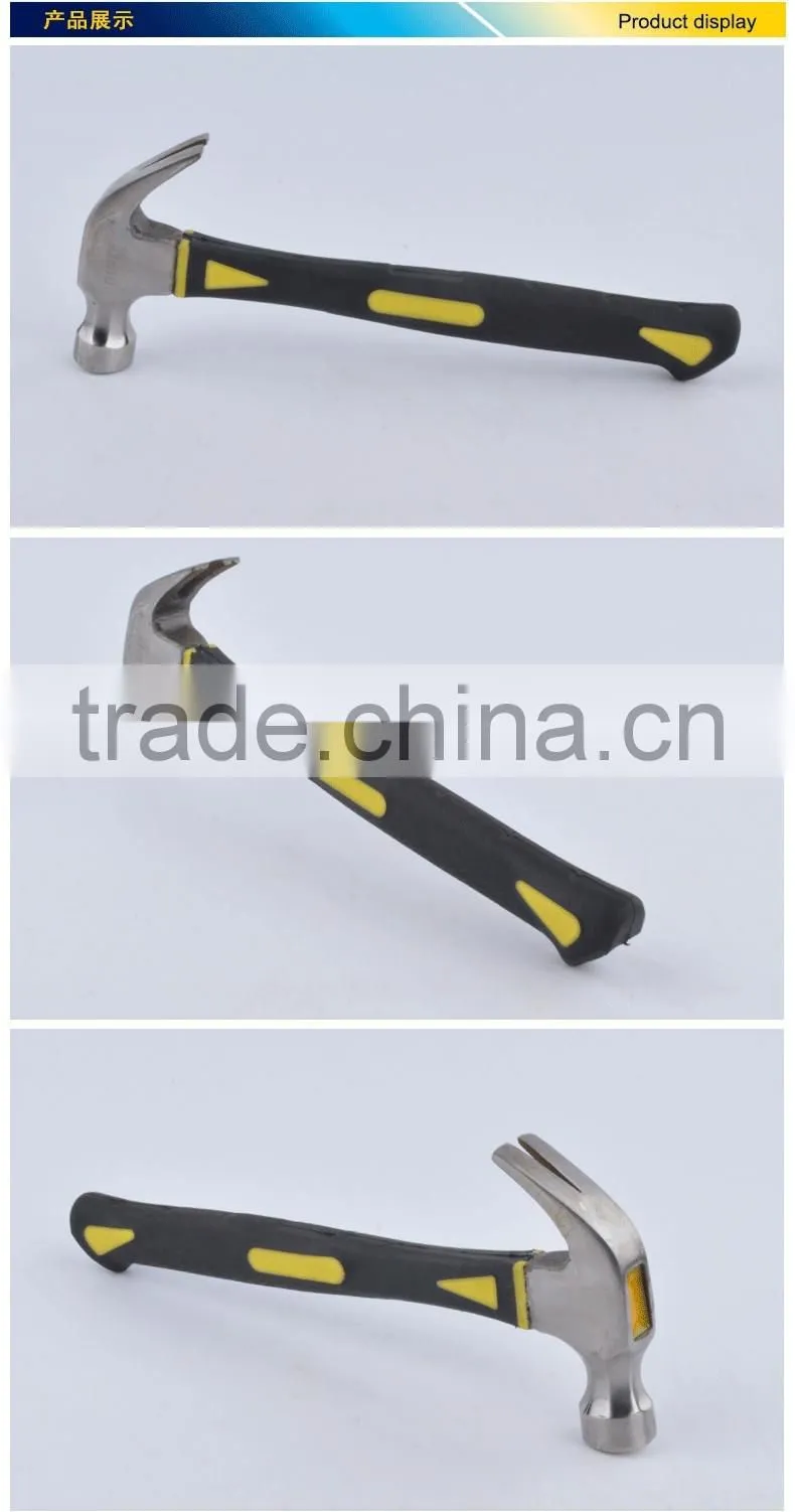 Linyi quite brand fiber handle 0.5kg claw hammer