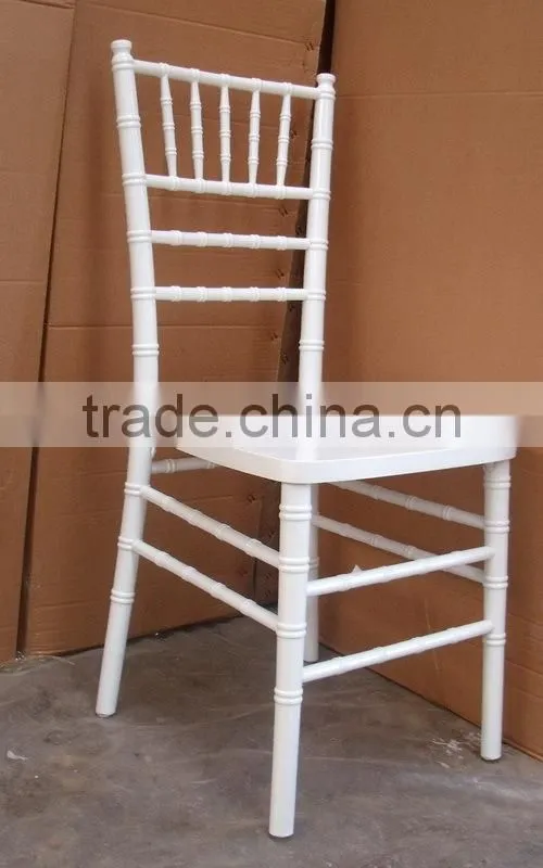 banquet white wood chiavari chair with cushion for sales