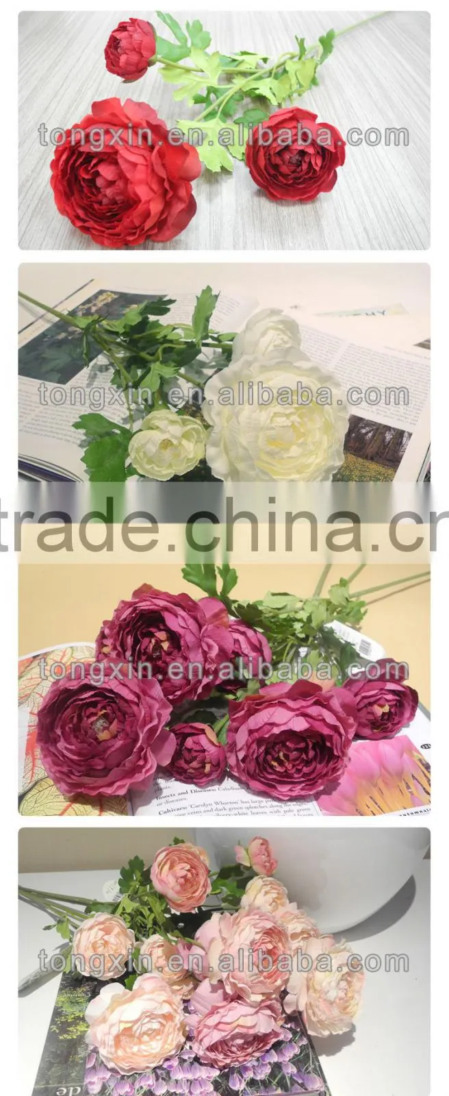 silk ranunculus flower wholesale general decorated flower arch silk flower manufactory