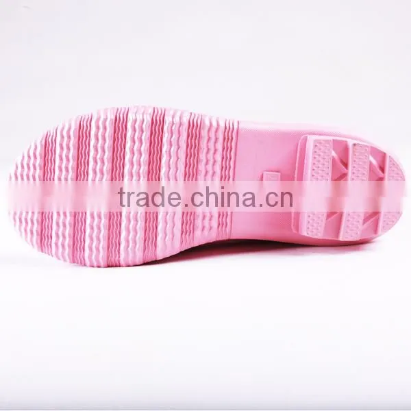 rubber rain boots with flower pattern