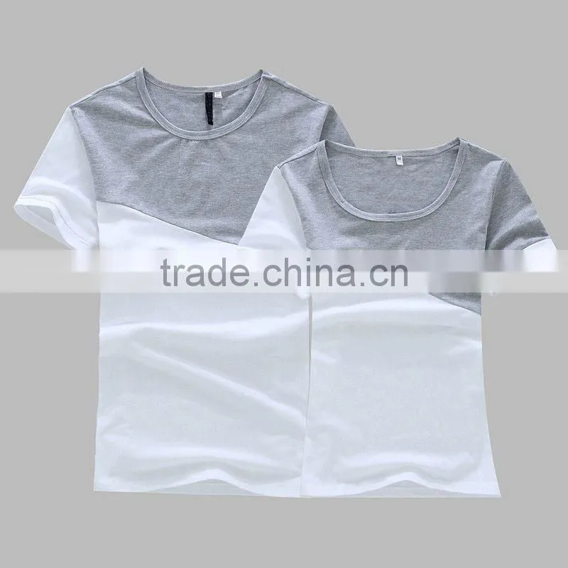 Wholesale custom unisex plain cut& sew couples shirts China