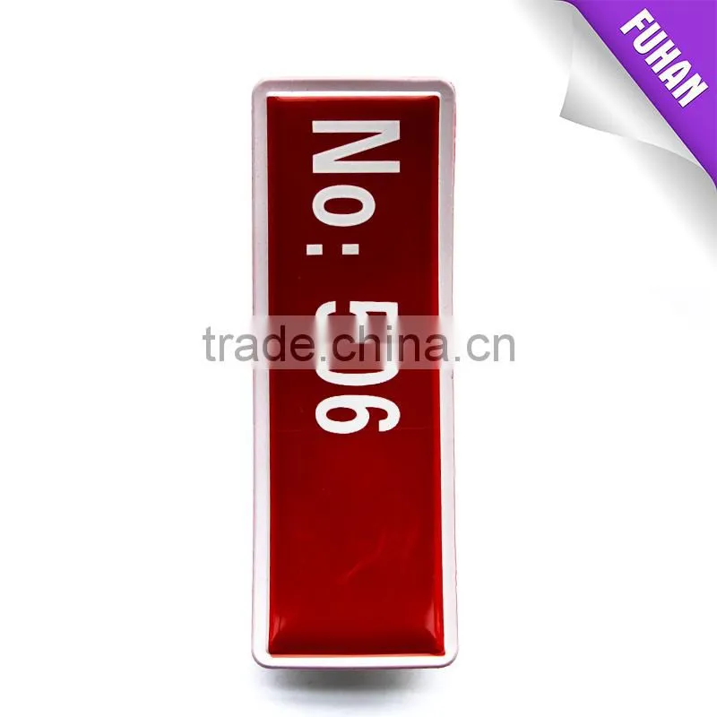 Customize pvc reflective label/patch/tag in silver color